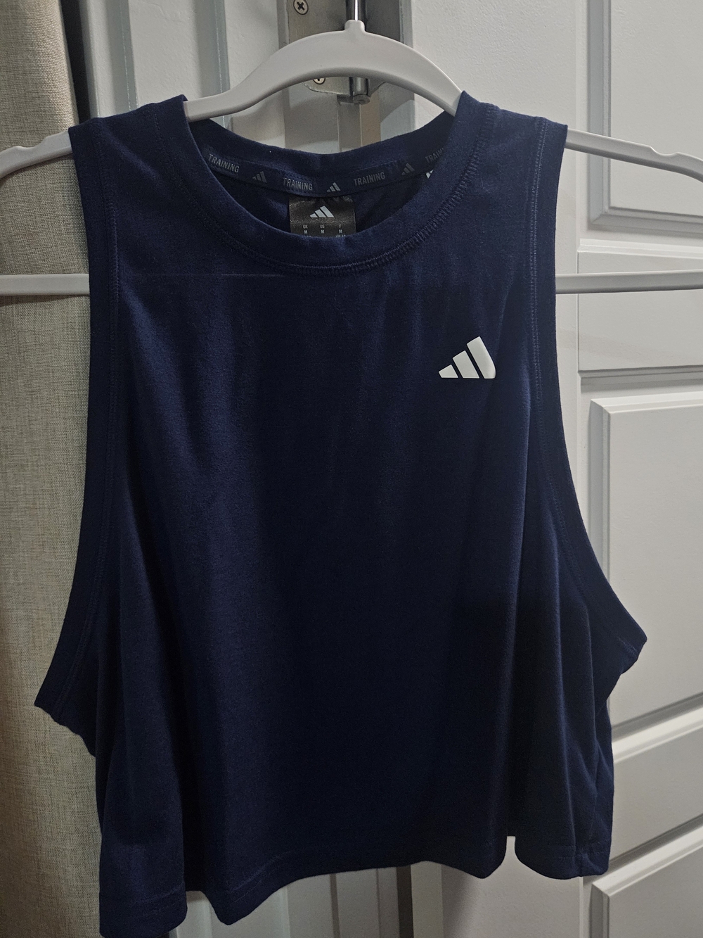 adidas Navy Blue Performance Crop Tank Top